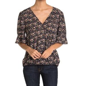 NWOT SANCTUARY GARDEN PARTY WRAP TOP SIZE XS